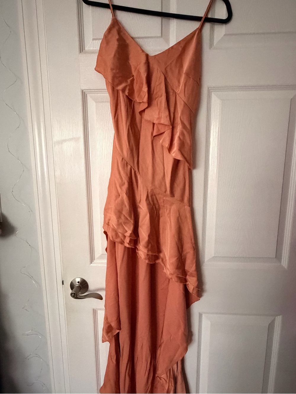 Forever 21 Terracotta Ruffle Maxi Slip Dress